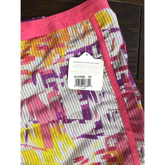 BODY GLOVE women's size Large colorful beach surfer summer shorts - Picture 3 of 6